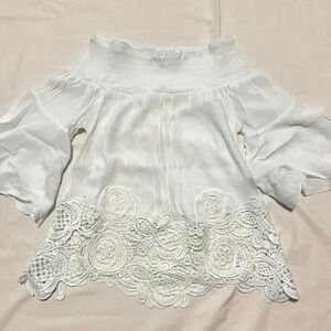 Unique Spectrum White Off-Shoulder Top - Size S